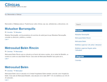 Tablet Screenshot of clinicas.com.co